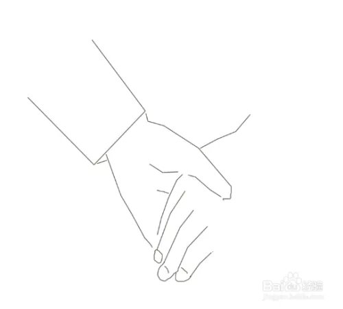 父亲节图片大手牵小手背影简笔画