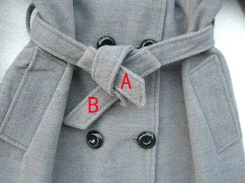 如何打大衣蝴蝶结图解