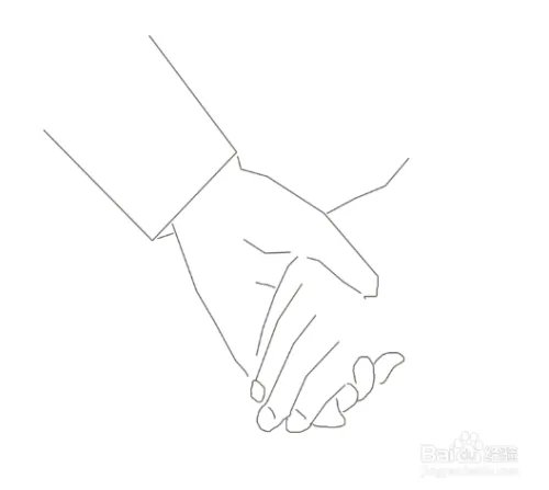 父亲节图片大手牵小手背影简笔画