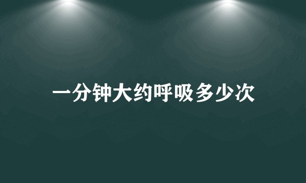 一分钟大约呼吸多少次
