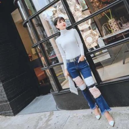 牛仔阔腿裤怎么搭配？