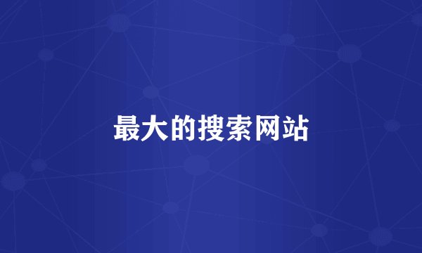 最大的搜索网站