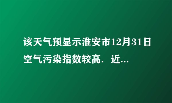 该天气预显示淮安市12月31日空气污染指数较高．近年来人们越来越关注空气质量，下列做法有利于保护大气环境的是（　　）A. 大量燃烧化石燃料，直接排放到空气中B.  过年了，为了开心，无节制燃放鞭炮C.  限制秸杆燃烧，将秸杆收购进行处理和再利用