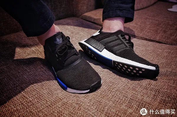 #首晒# Adidas 阿迪达斯 NMD Primeknit 东京城市蓝黑 限定跑鞋 开箱