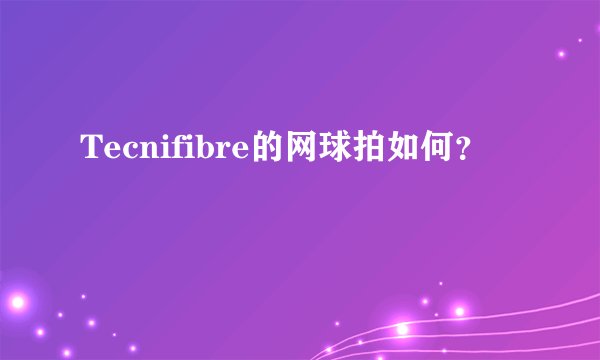 Tecnifibre的网球拍如何？