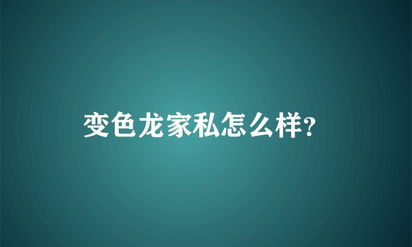 变色龙家私怎么样？