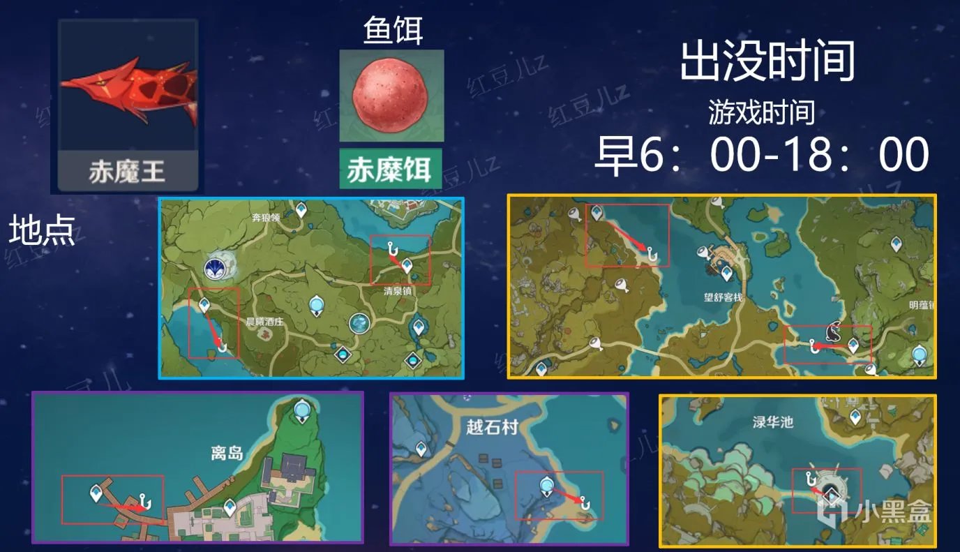 原神全鱼类钓鱼地点和刷新时间在哪看