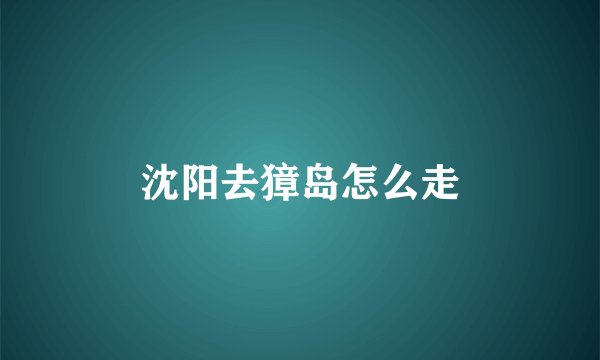 沈阳去獐岛怎么走