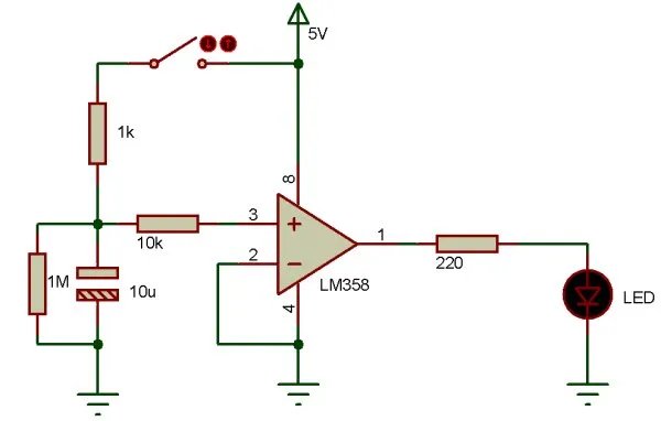 设计一个断电延时开关电路