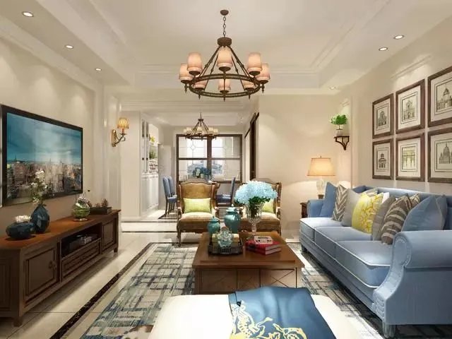 简欧新房装修案例效果图，餐厅的收纳柜设计真心不错，好看又实用