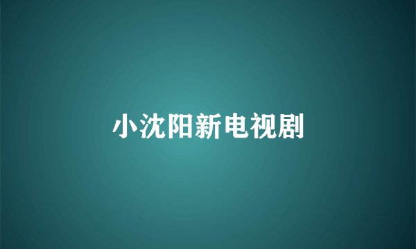小沈阳新电视剧