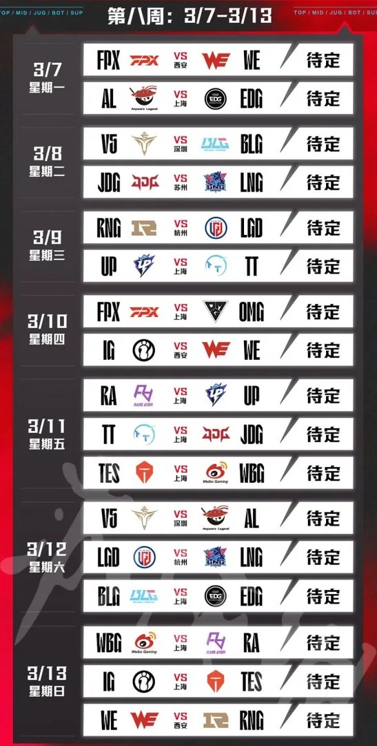 《英雄联盟》2022春季赛赛程是什么？2022春季赛赛程一览