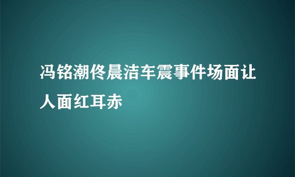 冯铭潮佟晨洁车震事件场面让人面红耳赤