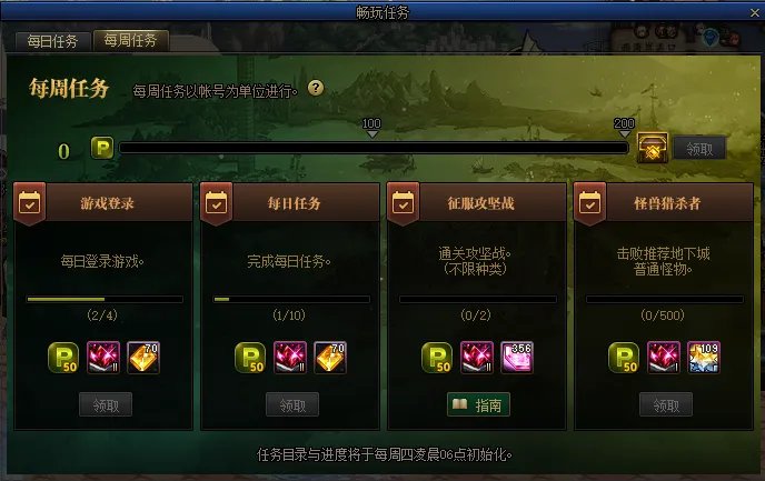 DNF110级周常任务攻略