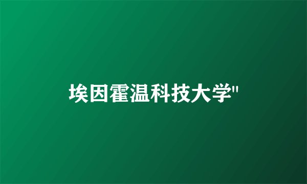 埃因霍温科技大学