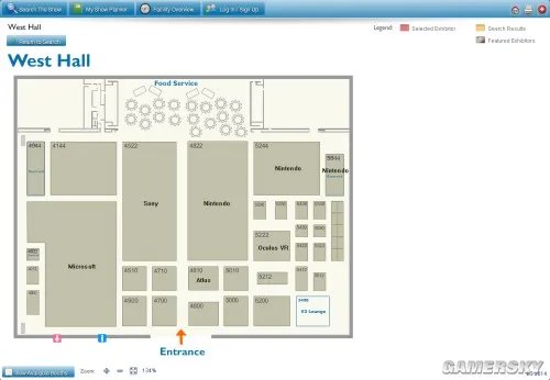 E3 2014展区分布图公布 任天堂连霸三个会场！