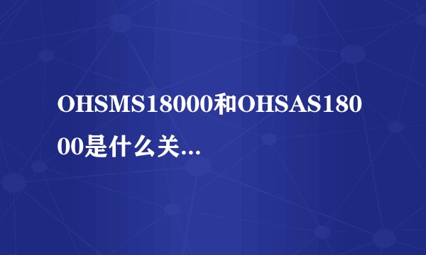 OHSMS18000和OHSAS18000是什么关系啊，一个意思吗？