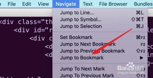 mac版，TextMate创建的书签标记怎么使用？