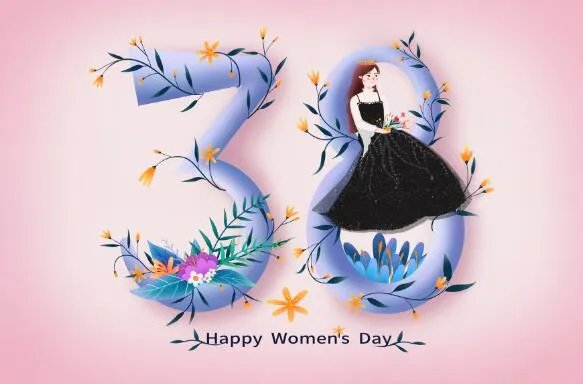 2020三八妇女节简笔画图片