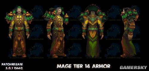 《魔兽世界：潘达利亚的迷雾(WOW：Mists of Pandaria)》5.0各职业T14套装曝光 比比谁更雷？