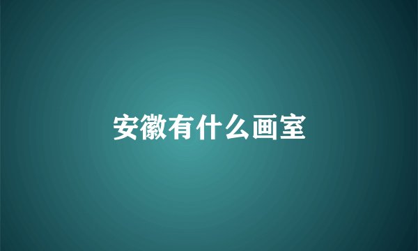 安徽有什么画室