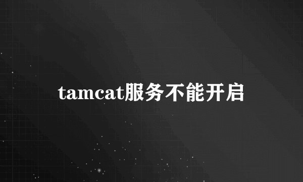 tamcat服务不能开启