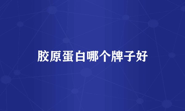 胶原蛋白哪个牌子好