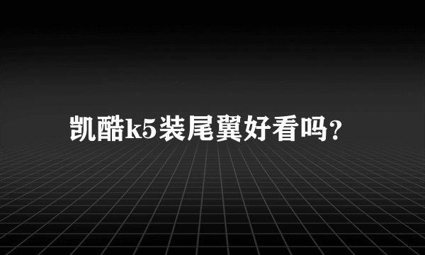 凯酷k5装尾翼好看吗？
