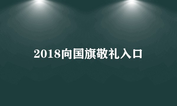 2018向国旗敬礼入口